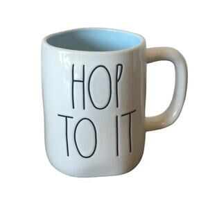 Rae Dunn Hop to It Easter Mug With Light Blue Interior - NWT
